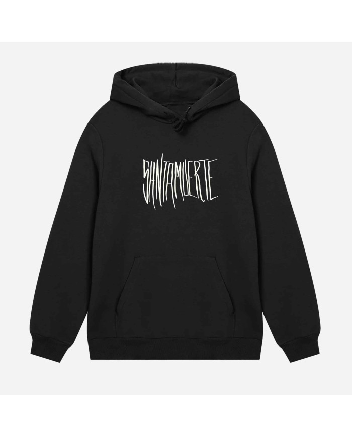 Hoodie Santa Muerte Logo Blanco