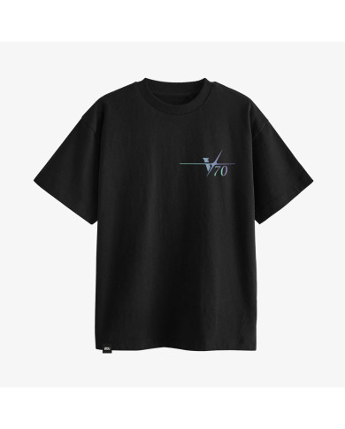Camiseta Rostros Verde 70 - Negra